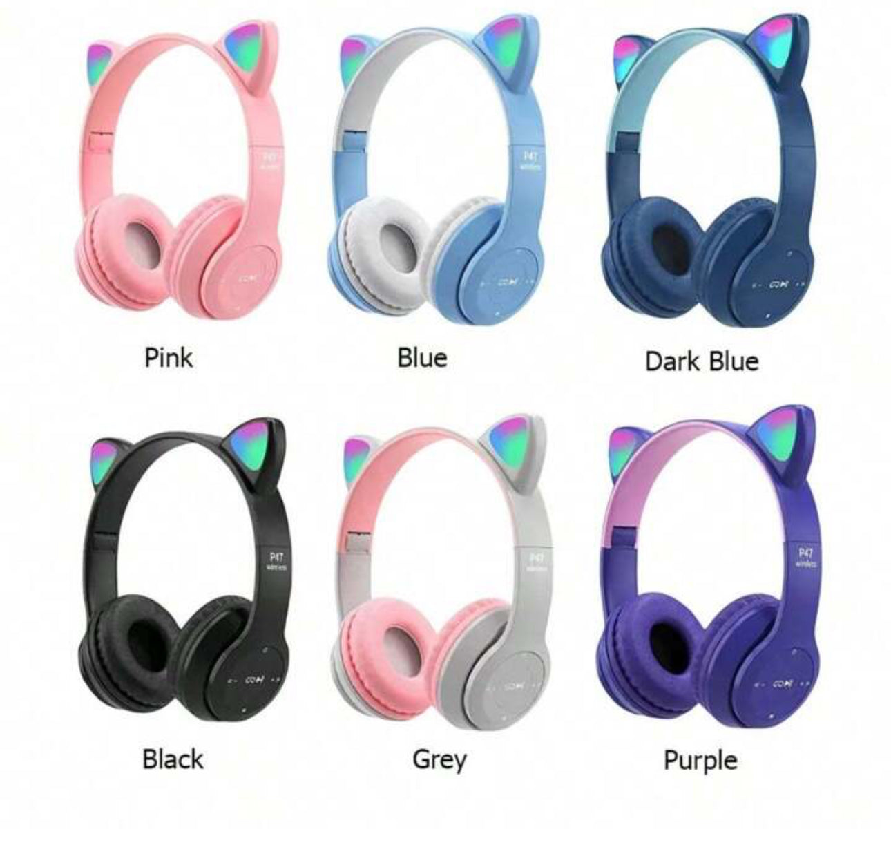 Audifonos inalámbricos en forma de gato