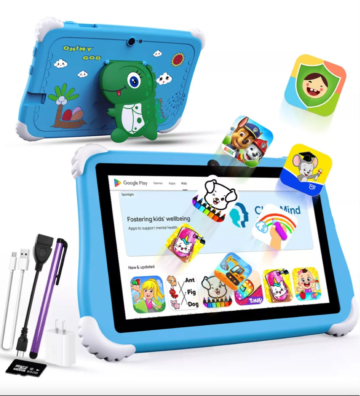 Tableta Infantil 7inch Con Lápiz Táctil 6+128gb Android 13